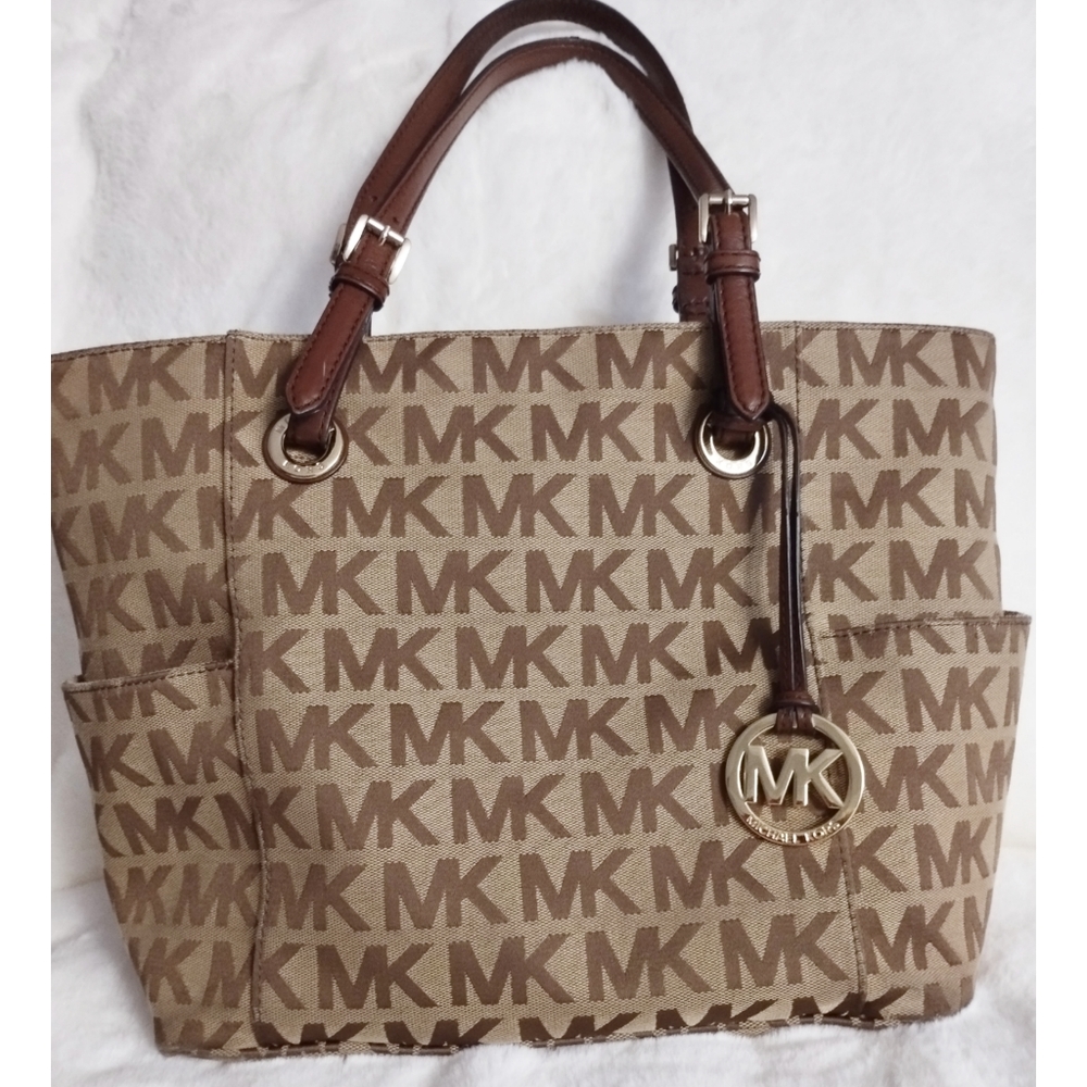 MK canvas tote handbag